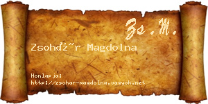 Zsohár Magdolna névjegykártya