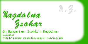 magdolna zsohar business card